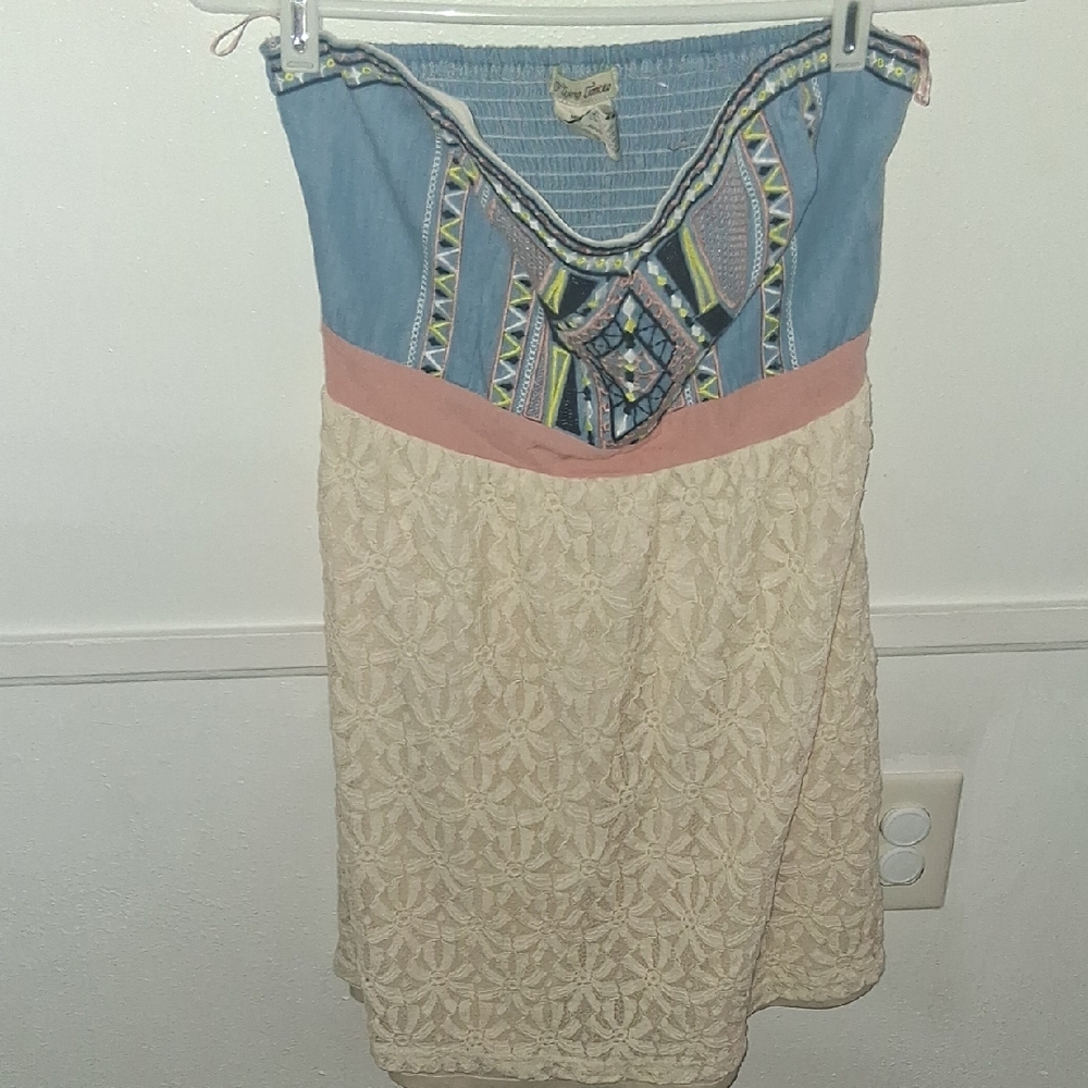 Flying Tomato Blue and Pink Embellished Pencil Dress